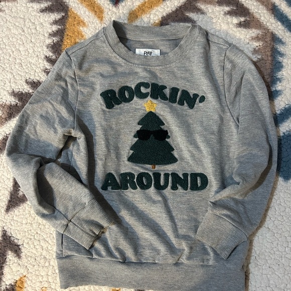 Little Sleepies Other - Little Sleepies Gray 'Rockin' Around' Christmas Tree Sweatshirt